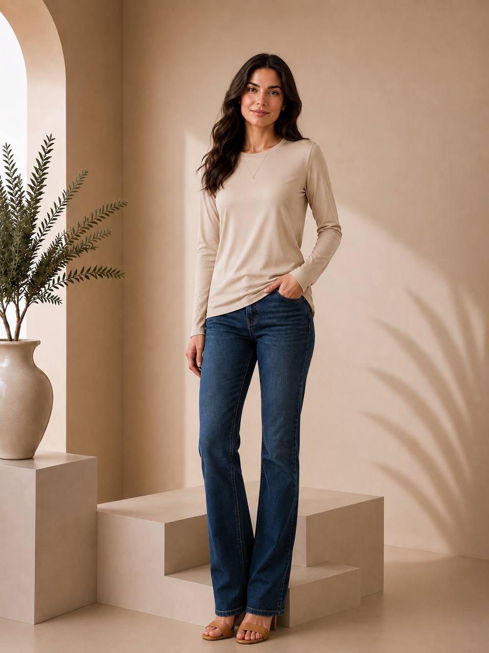 cotton basic Tee
